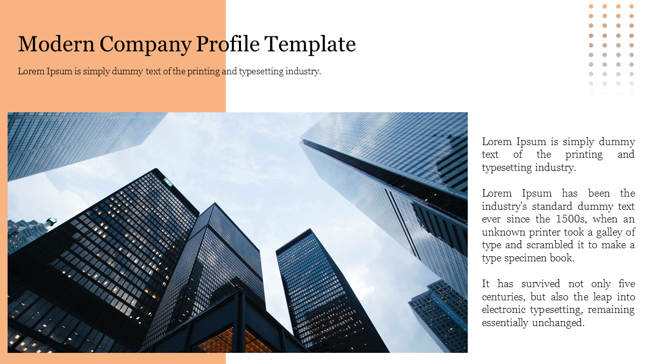 Modern Editable Company Profile Template PPT Slide